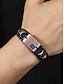 preiswerte Herrenschmuck-Lederarmband für Herren mit amerikanischer Flagge – stilvolles geflochtenes Armband mit Metall- und Holzakzenten für lässige und patriotische Anlässe