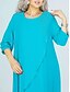 preiswerte Chiffonkleider-Damen Langes Kleid Maxikleid Freizeitkleid Cocktailkleid Kleid für Hochzeitsgäste Chiffonkleid Elegant Stilvoll Arbeit Täglich Verlobung Lässiger Schnitt Einfach Dreiviertelarm Rundhalsausschnitt