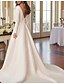 ieftine Rochii de Mireasă-Rochii de nuntă Boho formale Rochie de gală V Guler Mâneca lungă Tren capelă Jersey Costume de mireasă Rochii de mireasă cu volane