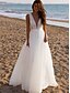preiswerte Hochzeitskleider-Hochzeitskleider Ballkleid V-Ausschnitt schulterfrei reguläre Träger Kapellenschleppe Tüll Brautkleider mit Falten Raffung