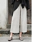 abordables Pantalón liso de lino y algodón-Mujer Pantalones cortos de lino y algodón Pantalones inspirados en el lino Pantalones de lino y algodón Moda Ropa de calle Básico Hasta el Tobillo Media cintura Plano Bolsillo Correa Comodidad Al