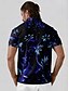 abordables Hauts-Homme T-shirt POLO Bleu Manche Courte Top Tenue de golf Vêtements Tenues Porter des vêtements
