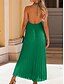 economico Abiti da vacanza-Per donna Vestito maxi Abito casual Vestito svasato Abito sottoveste Essenziale Informale Da mare Informale Giornaliero Standard Liscio Senza maniche Con bretelline Nero Rosso Fucsia Arancione Estate