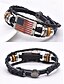 preiswerte Herrenschmuck-Lederarmband für Herren mit amerikanischer Flagge – stilvolles geflochtenes Armband mit Metall- und Holzakzenten für lässige und patriotische Anlässe