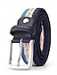 voordelige Herenriemen-heren geweven gevlochten riem – stijlvol en duurzaam blauw en beige design met leren accenten, verstelbaar en comfortabel voor casual of formele gelegenheden