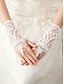 billiga Damhandskar-eleganta vita brudhandskar i spets – vintage fingerlösa bröllopshandskar med blombroderier för brudar och formella evenemang