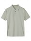 billige Herre Elite Polo-Herre Polo Arbejde Gade Aftæpning Kortærmet Ferie Mode Helfarve Knapper Sommer Forår Mørkegrå Frostet Grøn Sort Mørkegrøn Lysegrå Brun Polo