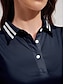 preiswerte Passender Polo-Damen Golf-Poloshirt Marinenblau Kurzarm Oberteil Damen-Golfkleidung, Kleidung, Outfits, Kleidung