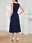 preiswerte Brautjungfernkleider-A-Linie Brautjungfernkleid V-Ausschnitt ärmellos Elegant asymmetrischer Stretch-Stoff mit Rüschen