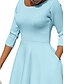 economico Abiti da festa-Per donna Vestito maxi Vestito svasato Essenziale Informale Da mare Giornaliero Standard Liscio Manica a 3/4 Stondata Nero Bianco Rosa Blu Estate