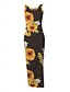 ieftine Rochii casual florale-Pentru femei Rochie Maxi Rochie casual Bodycon Rochie Tip Maieu Rochie Slip Stilat Casual Vacanță Zilnic Fit regulat Floral Fără manșon În U Negru Fucsia Albastru Deschis Vară