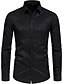 preiswerte Freizeitanzüge-Herren Klassisches Freizeit Hemd Heimkehr Standard Passform Langarm Revers Unifarbe Polyester Schwarz Himmelblau Grau 2025