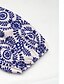 abordables mono-Mujer Normal Mono Activo Floral Manga Corta Escote Cuadrado Bolsillo Alta cintura Vacaciones Diario Ajuste regular Azul Piscina Verano
