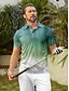 abordables Hauts-Homme T-shirt POLO Vert Manche Courte Top Tenue de golf Vêtements Tenues Porter des vêtements