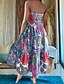 abordables Faldas gráficas-Mujer Falda larga Elegante Maxi Alta cintura Faldas Floral Geométrico Frunce Estampado fluido Rígido Noche Casual Diario Negro Rojo Azul Piscina Azul cielo Verano Poliéster