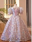baratos Vestidos para Menina das Flores de Casamento-Vestido curto  mini de florista para casamento vestido de festa para meninas vestido de baile fofo em tule com bordado ajuste de praia tamanhos 3-16 anos