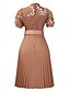 billige Simpel kjole-Dame Maxi Kjole A-linje Kjole Ensfarvet Fit And Flare Kjole Elegant Formelt Formelt Bryllup Gæst Cocktail Party Regulær Pasform Grafisk Kort Ærme Rund Hals Blush Pink Sort Hvid Pink Sommer