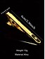 voordelige Heren dassen en vlinderdassen-elegante gouden stropdasclip voor heren – strak design met zwarte inleg, perfect voor zakelijke, formele evenementen en bruiloften