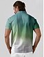abordables Hauts-Homme T-shirt POLO Vert Manche Courte Top Tenue de golf Vêtements Tenues Porter des vêtements