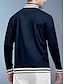 abordables Tapas-Hombre Camisas de polo Azul Marino Manga Larga Camiseta Ropa de golf Ropa Trajes Ropa Ropa