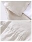 billiga Casual kostymer-Herr Klassisk Strand T-shirt Casual skjorta Standardpassform Långärmad Kavajslag Ensfärgat Linne i bomull Vit Beige Grå 2025