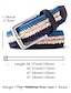 voordelige Herenriemen-heren geweven gevlochten riem – stijlvol en duurzaam blauw en beige design met leren accenten, verstelbaar en comfortabel voor casual of formele gelegenheden