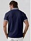 abordables Hauts-Homme T-shirt POLO bleu marine Manche Courte Top Tenue de golf Vêtements Tenues Porter des vêtements