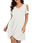 ieftine Rochie simplă-Rochie mini pentru femei Rochie înfășurată Rochie tip T-shirt Rochie tip Tee Rochie de culoare solidă Rochie tip shift Rochie Off The Shoulder Casual Vacanță Casual Zilnică Ajustare regulată Grafic