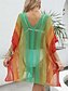 cheap Beach Dresses-Women&#039;s Swimsuits Cover Up Swim Dress Swimsuit Cut Out Vacation Beach Wear Ombre V Neck Long Sleeve Bathing Suits
