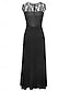 billige Simpel kjole-Kvinders Uddannelses Kjole Maxi Kjole Enkelt Farvet Prom Kjole A Line Kjole Fit And Flare Kjole Elegant Formelt Semi Bryllup Gæst Forlovelses Cocktail Fest Grafisk Uden Ærmer V Hals