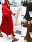 billiga Semesterklänningar-Dam Långklänning Maxiklänning Vardagsklänning Stylish Ledigt Puffärmad Semester Dagligen Datum Normal Slät Långärmad Hög krage Svart Rubinrött Brun Vår Höst