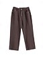 billige Herre Elite Bukser-Herre Chino bukser Knapper Lomme Rett ben Helfarge Full lengde utendørs Feriereise Avslappet Elegant Ferie Lys kaki Svart Mikroelastisk