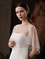 billige Brudesjaler-Bridal&#039;s Wraps Elegante Voiler  Sheers Korte Ermer Tulle Bryllup Wraps Med Faux Perle Bryllup Vår  Høst