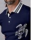 abordables Hauts-Homme T-shirt POLO bleu marine Manche Courte Top Tenue de golf Vêtements Tenues Porter des vêtements
