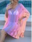 cheap Beach Dresses-Women&#039;s Swimsuits Cover Up Swim Dress Swimsuit Cut Out Vacation Beach Wear Ombre V Neck Long Sleeve Bathing Suits