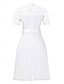 billige Simpel kjole-Dame Maxi Kjole A-linje Kjole Ensfarvet Fit And Flare Kjole Elegant Formelt Formelt Bryllup Gæst Cocktail Party Regulær Pasform Grafisk Kort Ærme Rund Hals Blush Pink Sort Hvid Pink Sommer