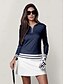preiswerte Passender Polo-Damen Golf-Poloshirt Marinenblau Dunkelgrün Langarm Oberteil Damen-Golfkleidung, Kleidung, Outfits, Kleidung