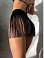 ieftine Rochii de plajă-Pentru femei Costume de Baie Șal Costum de baie Franjuri Vacanță Costum de plajă Culoare solidă Fără manșon Costume de baie