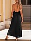 economico Abiti da vacanza-Per donna Vestito maxi Abito casual Vestito svasato Abito sottoveste Essenziale Informale Da mare Informale Giornaliero Standard Liscio Senza maniche Con bretelline Nero Rosso Fucsia Arancione Estate