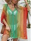 cheap Beach Dresses-Women&#039;s Swimsuits Cover Up Swim Dress Swimsuit Cut Out Vacation Beach Wear Ombre V Neck Long Sleeve Bathing Suits