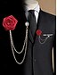 preiswerte Krawatten &amp;amp; Fliegen für Herren-Anstecknadel mit roter Rose und goldener Kette – elegantes Herren-Accessoire für Anzüge und Smokings – perfekt für Hochzeiten, formelle Veranstaltungen und besondere Anlässe