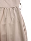 abordables Robe Simple-Femme Robe mi-longue Robe chemise Robe Trapèze Elégant Grande occasion Travail Standard Plein Demi Manches Col de Chemise Rouge Bleu Roi Abricot Eté