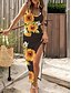 ieftine Rochii casual florale-Pentru femei Rochie Maxi Rochie casual Bodycon Rochie Tip Maieu Rochie Slip Stilat Casual Vacanță Zilnic Fit regulat Floral Fără manșon În U Negru Fucsia Albastru Deschis Vară