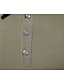 billige Klassisk poloskjorte for menn-Herre Ribbestrikket topp Golf poloskjorter Arbeid Avslappet Knaphul Ribbet polokrage Kortermet Grunnleggende Moderne Fargeblokk Knapper Vår sommer Normal Mørkegrå Svart Hvit Kakifarget Ribbestrikket