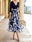 cheap Floor Length-A-Line Mother of the Bride Dress Elegant V Neck Scoop Neck Ankle Length Chiffon Sequined Stretch Fabric 3/4 Length Sleeve with Flower Race Day Dress Wedding Guest Dress