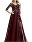 billige Gulvlængde-A-Linie Mor til Bruden Kjole Bryllup Gæst Elegant V Hals Gulvlængde Chiffon 3/4 Længde Ærmer med Beadings Applikationer