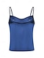 voordelige Damestanktops &amp; hemdjes-Dames Camisole Tank Top Effen Kleur Elegante Stijlvolle Mouwloze Schouder Reguliere Tops Dagelijkse Rugloos Marineblauw Groen Zomer