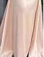 cheap Bridesmaid Dresses-A-Line Bridesmaid Dress One Shoulder Sleeveless Elegant Floor Length Chiffon with Split Front
