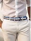 voordelige Herenriemen-heren geweven gevlochten riem – stijlvol en duurzaam blauw en beige design met leren accenten, verstelbaar en comfortabel voor casual of formele gelegenheden