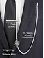 billiga Herrslipsar &amp;amp; flugor-herrslipskedja i silver med nautisk fartygshjuldesign – elegant och elegant slipsbar tillbehör för bröllop, affärs- och formella evenemang